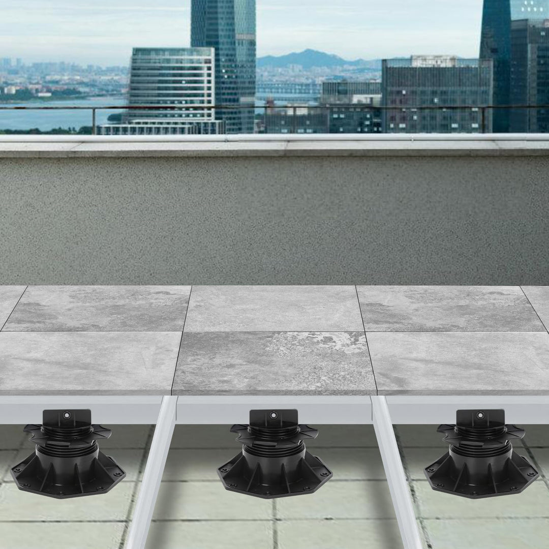 Ansobea 10 Stück Stelzlager höhenverstellbar I 60-140mm Terrassenlager I füsse verstellbar I Platten