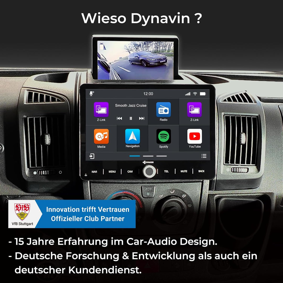 DYNAVIN Android Autoradio Navi für FIAT Ducato Citroën Jumper II Peugeot Boxer II: 10,1 Zoll Radio m