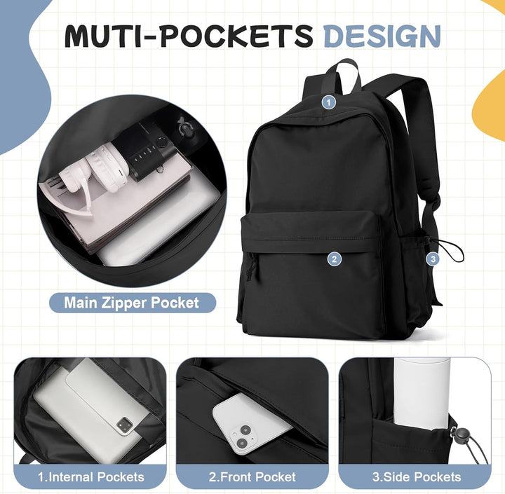 WEPLAN Schulrucksack Mädchen Jungen Rucksack Schule Teenager,Wasserdicht Rucksack School Bag,Schulra
