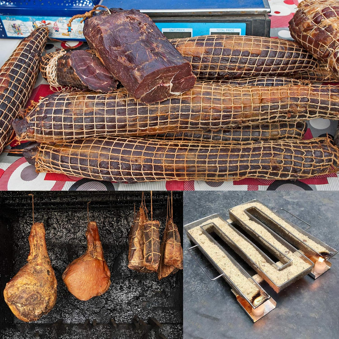 Sparbrand Kaltrauchgenerator Kaltraucherzeuger Edelstahl mit Griff für Kalträuchern Kugelgrill Grill