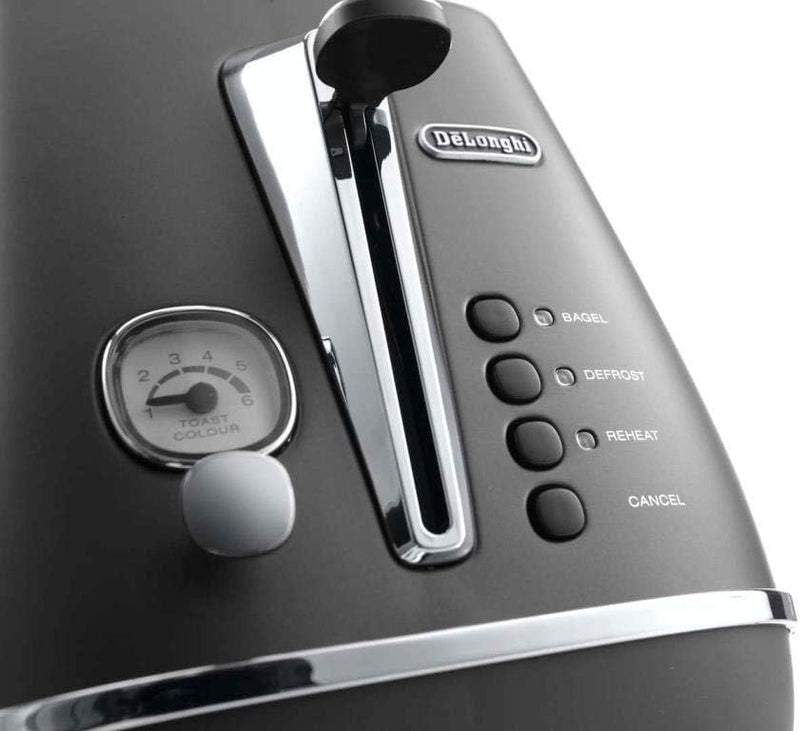 Delonghi CTJ 2103.BK Brillante Toaster (900 Watt) schwarz Schwarz Single, Schwarz Single