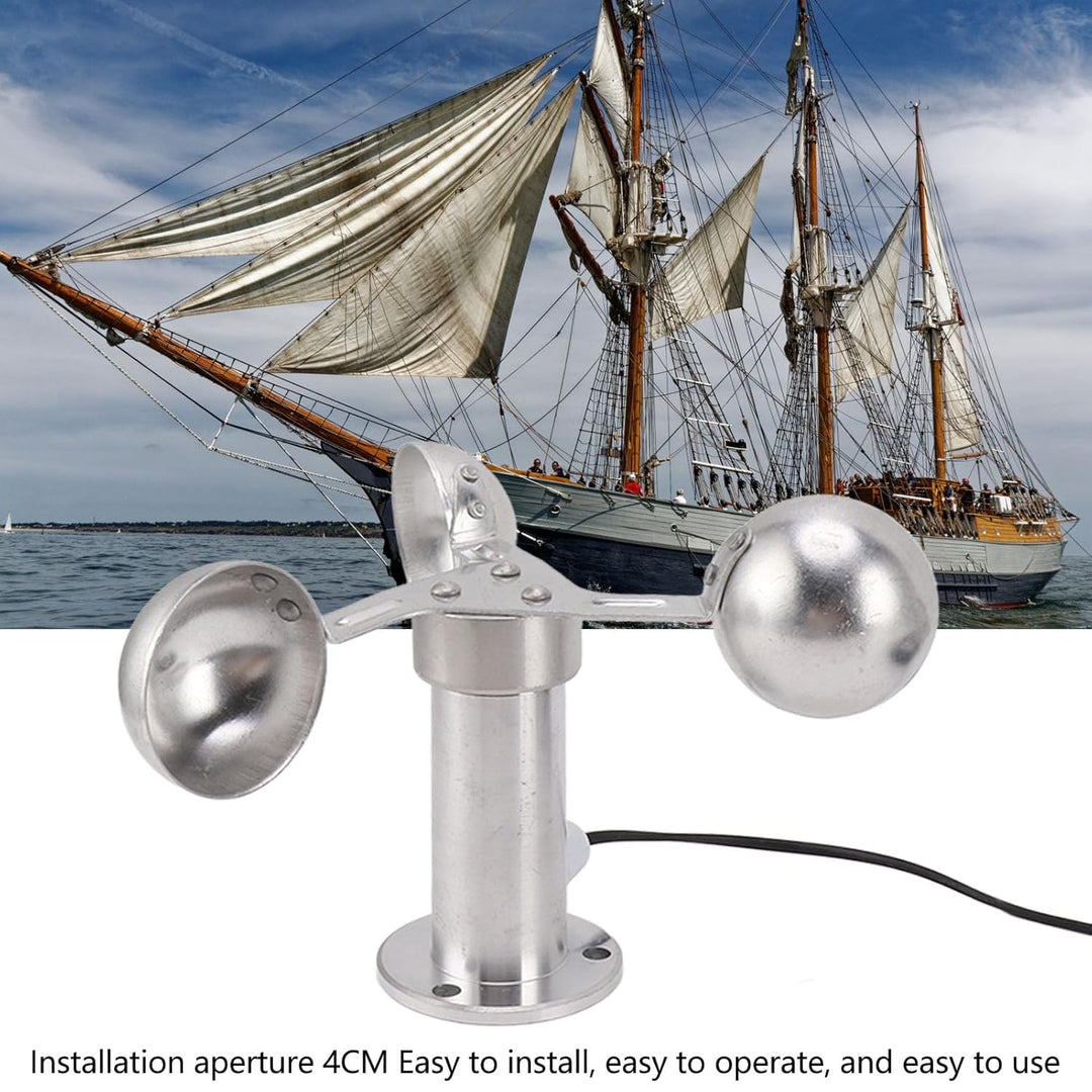 Glomora Windgeschwindigkeitssensor,3 Tassen Windsensor Anemometersensor Aluminiumlegierung langlebig