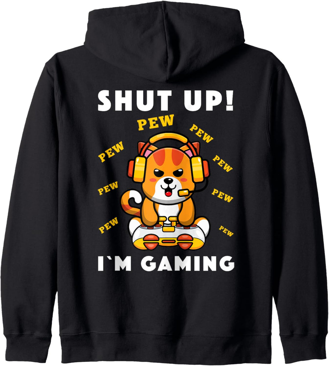 Gaming Katze Gaming Headset Gamer Spruch Outfit Gamer Nerds Kapuzenjacke
