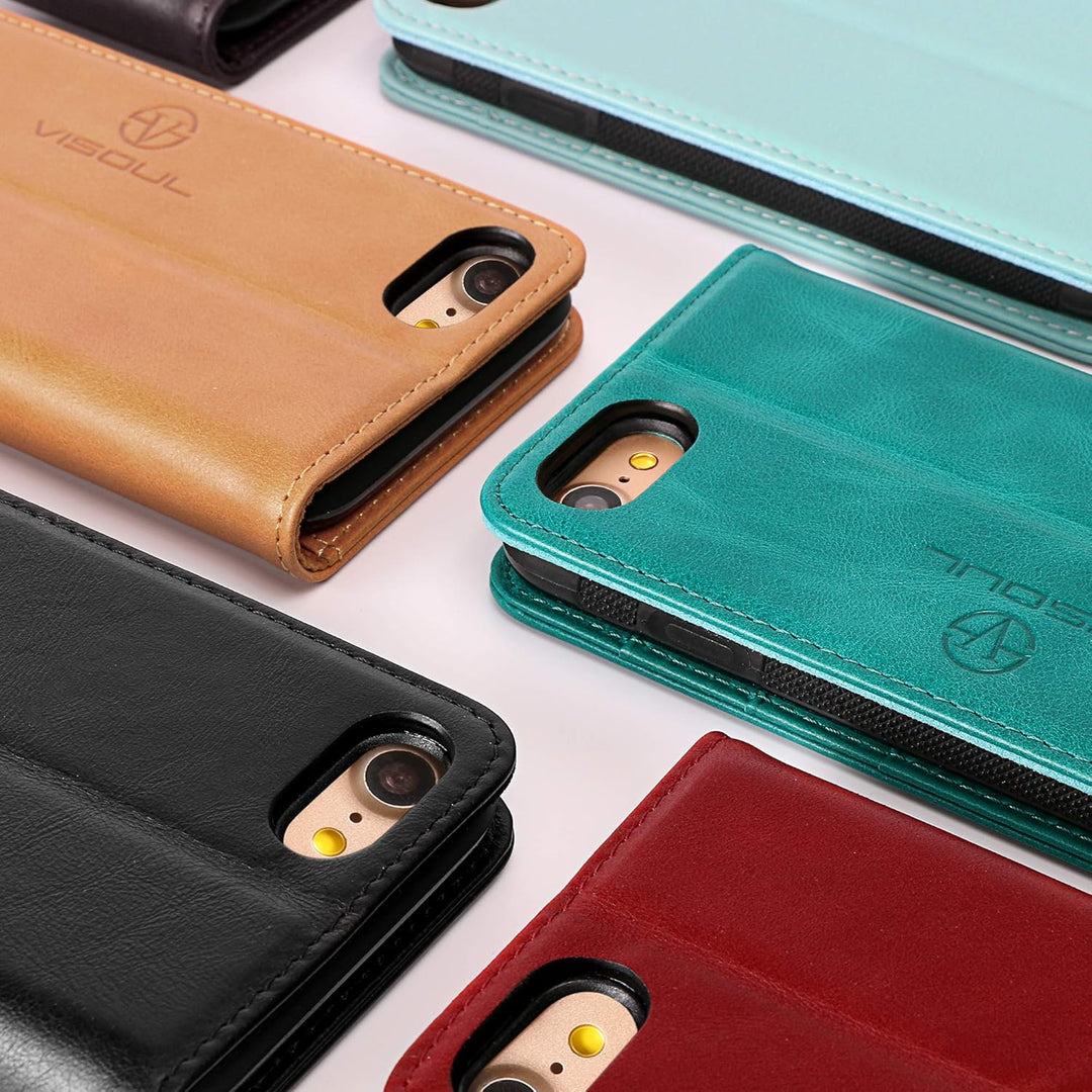 VISOUL iPhone SE 2022/2020 Hülle, iPhone 8/7 Handyhülle,Stossfeste Schutzhülle [Erstklassiges Rindsl