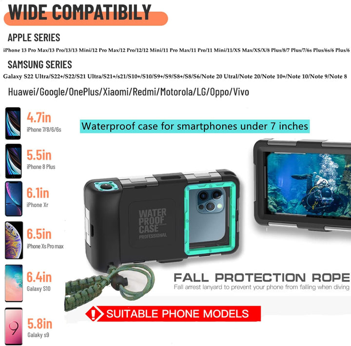 FocRelaxer IPX8 wasserdichte Handyhülle Universal Unterwasser Wasserfeste Handytasche Schwimmen 20M