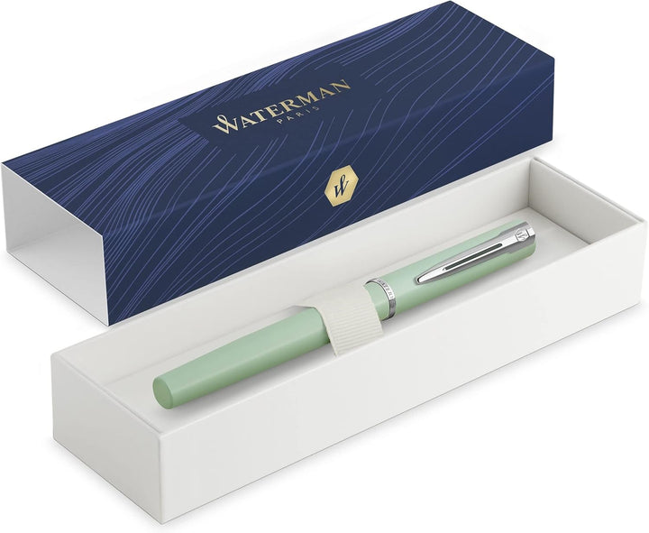Waterman Allure Füller | Pastell-Mint Green | Füllfederhalter mit feiner Feder | Blaue Tinte | Gesch