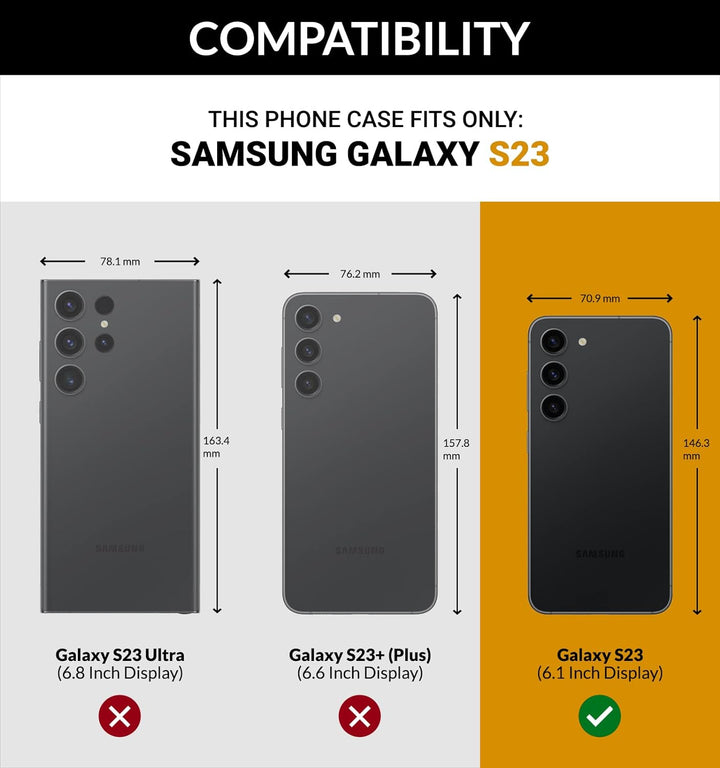 SURAZO Premium Handyhülle für Samsung Galaxy S23 Hülle Leder – Klappbare Echtleder Schutzhülle [Magn