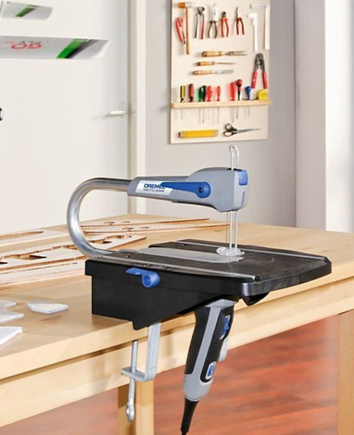 Dremel MS20 Moto-Saw Dekupiersäge, kompakte 2-in-1-Tischkreissäge (70 W) mit 1 Zubehörteil und 5 Säg