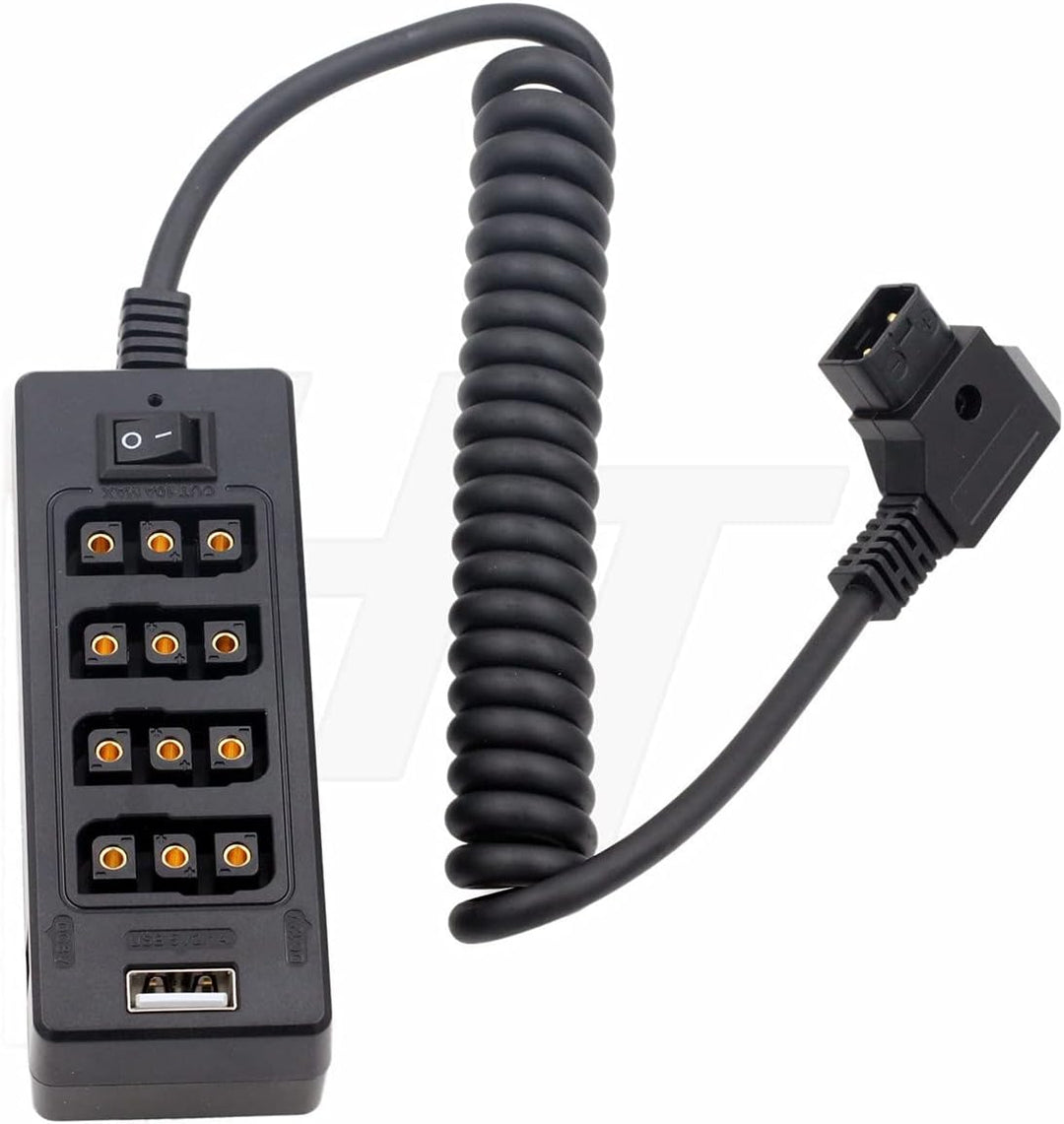 HangTon D-TAP Power Splitter 1 bis 4 P-Tap USB DC Adapter Konverter, 1/4 '' Schraubbefestigung für V