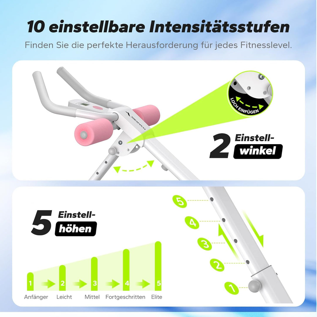 MERACH Bauchtrainer Bauchmuskeltrainer für Zuhause Multifunktionale Trainingsgerät für Ganzkörpertra