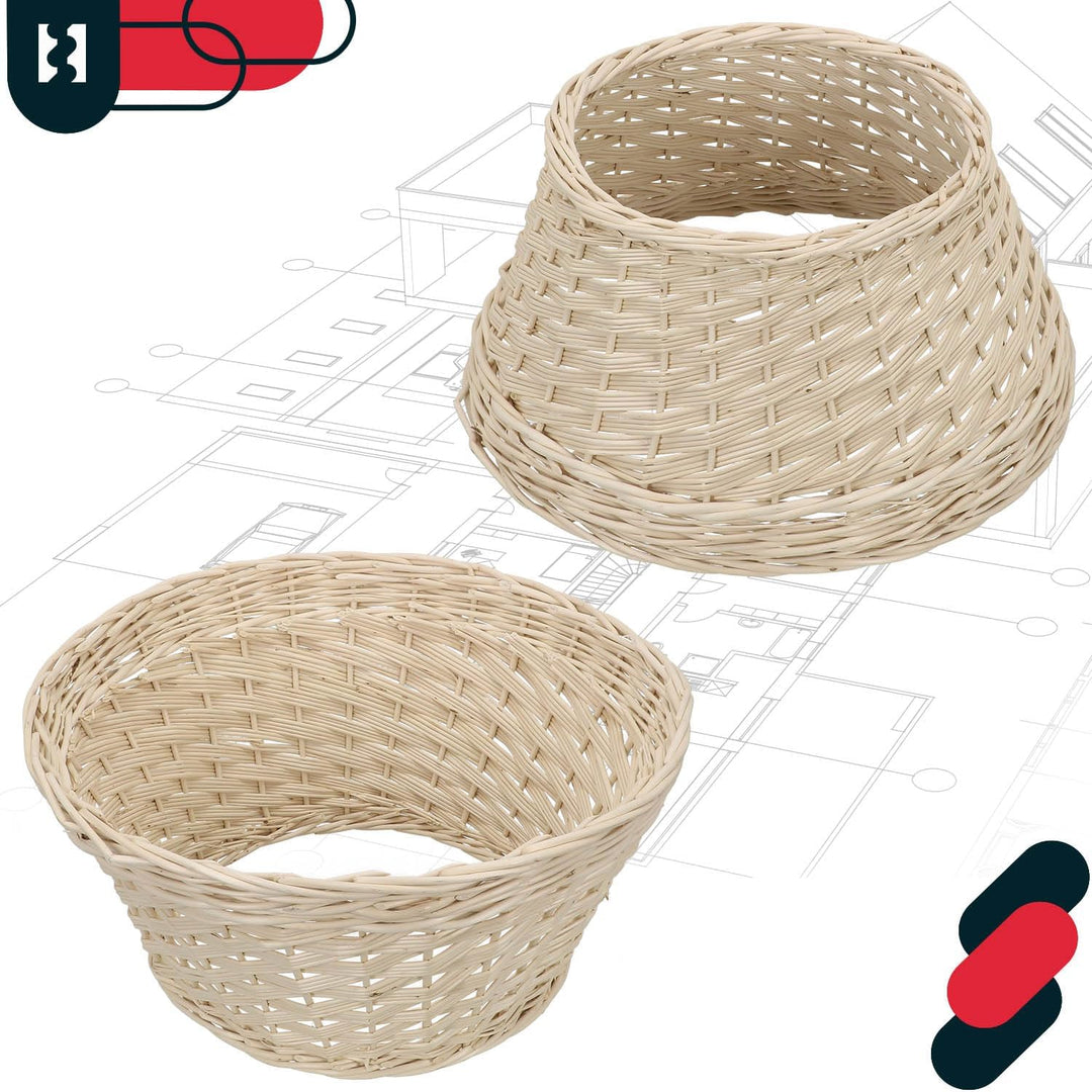 KOTARBAU® Weihnachtsbaum Rock aus Weide Ø 45 cm Gebleicht Christbaumständer aus Rattan Natur Weihnac