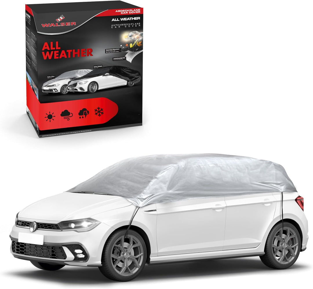 WALSER Abdeckplane Auto All Weather Basic, Abdeckplane wasserdicht, 100% wetterfeste Auto Abdeckplan