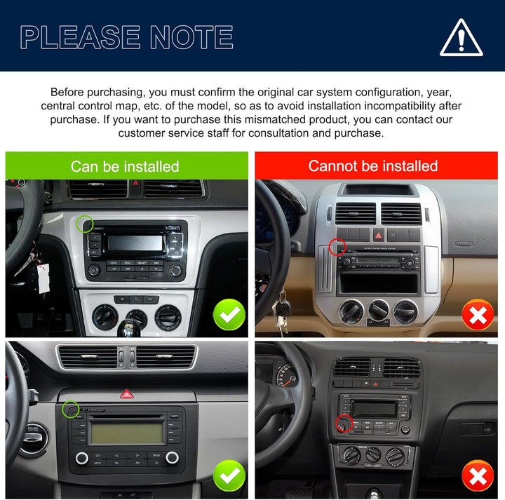 Android Wireless Carplay Autoradio mit Navi für VW Golf 5 6 Polo Passat, 7 Zoll Touch Display Radio