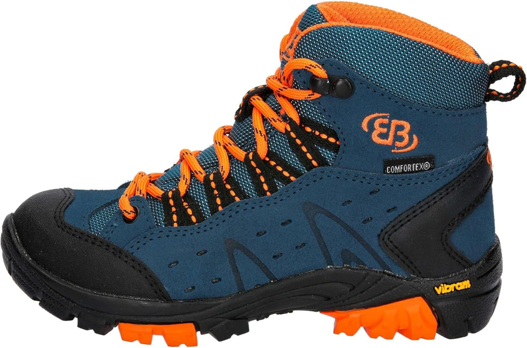 Brütting Unisex Kinder Mount Bona High Kids Trekking- & Wanderstiefel 40 EU Petrol Orange, 40 EU Pet
