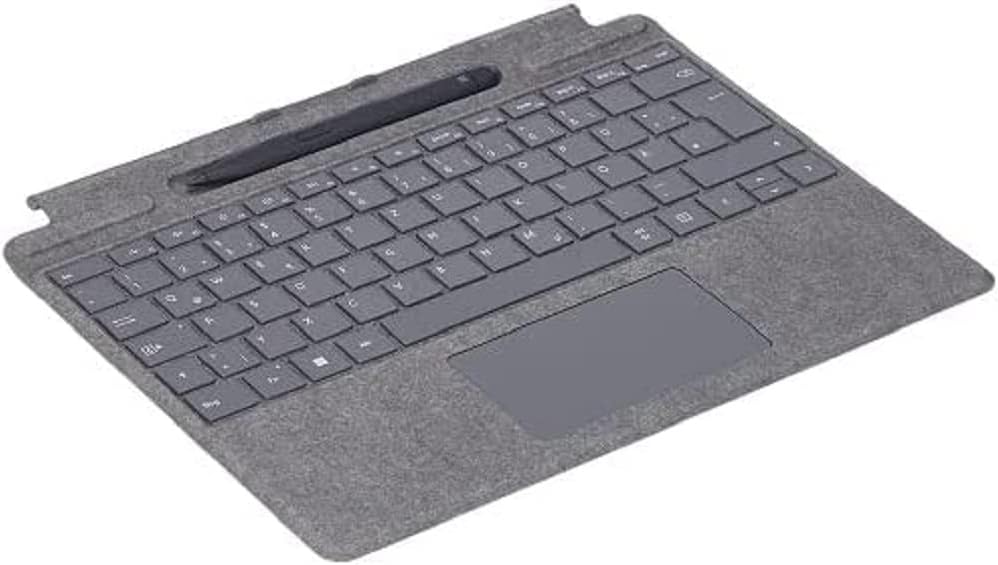 Microsoft Surface Pro 8 / 9 / X Signature Keyboard Platin im Bundle mit Slim Pen 2 Schwarz, QWERTZ -