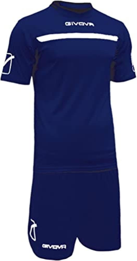 Givova Fussball-Kit, Herren, weiss / rot, XS, 1 Set, 1 Stück, Polyester 3XS Rot/Blau, 3XS Rot/Blau