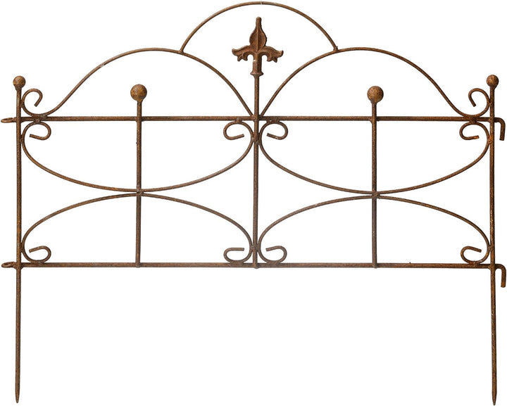 Gerry Beetzaun Zaun Zaunelement Gartenzaun Rankhilfe Stütze Pflanzen Schmetterling Eisen Rost Deko 5