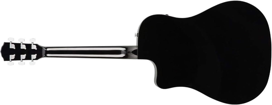 Fender CD-60SCE Dreadnought Akustikgitarre, Walnussgriffbrett, Schwarz Schwarz Rechtshänder, Schwarz