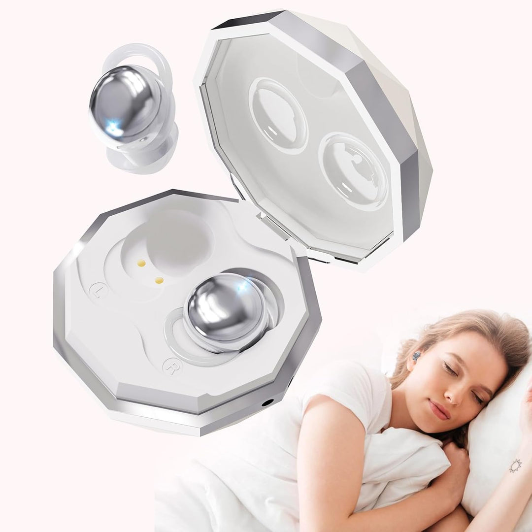 MONODEAL Schlafkopfhörer Bluetooth 5.4 Sleep Earbuds, Weiche Kopfhörer Schlafen Sleepbuds, Unsichtba