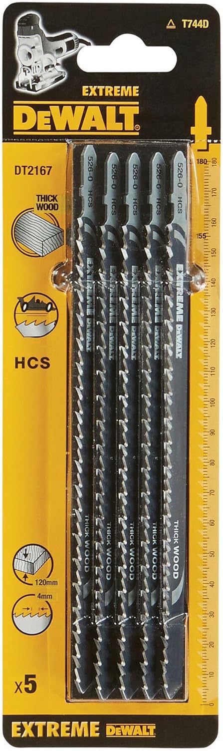 Dewalt HCS Stichsägeblatt DT2167 (180mm Gesamtlänge, 155mm Arbeitslänge, max. Schnitttiefe: 120mm, f