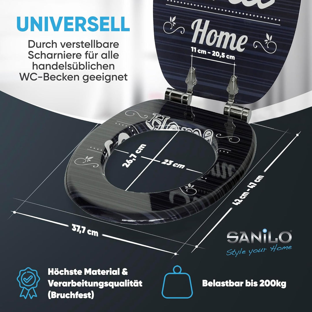 Sanilo WC Sitz mit Absenkautomatik, viele schöne Toilettendeckel zur Auswahl, hochwertige und stabil
