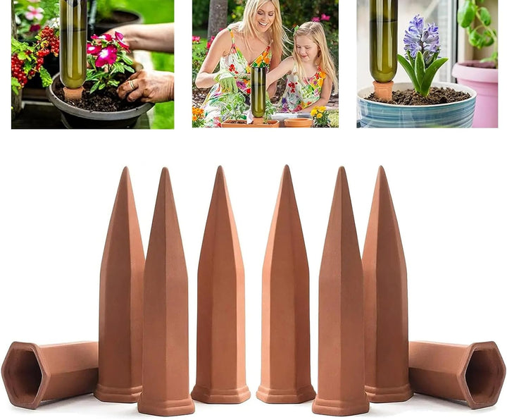 CHSEEO 8 Stück Automatisch Bewässerung Set, Selbstbewässerung Spike, Pflanzen Wasserspender, Automat