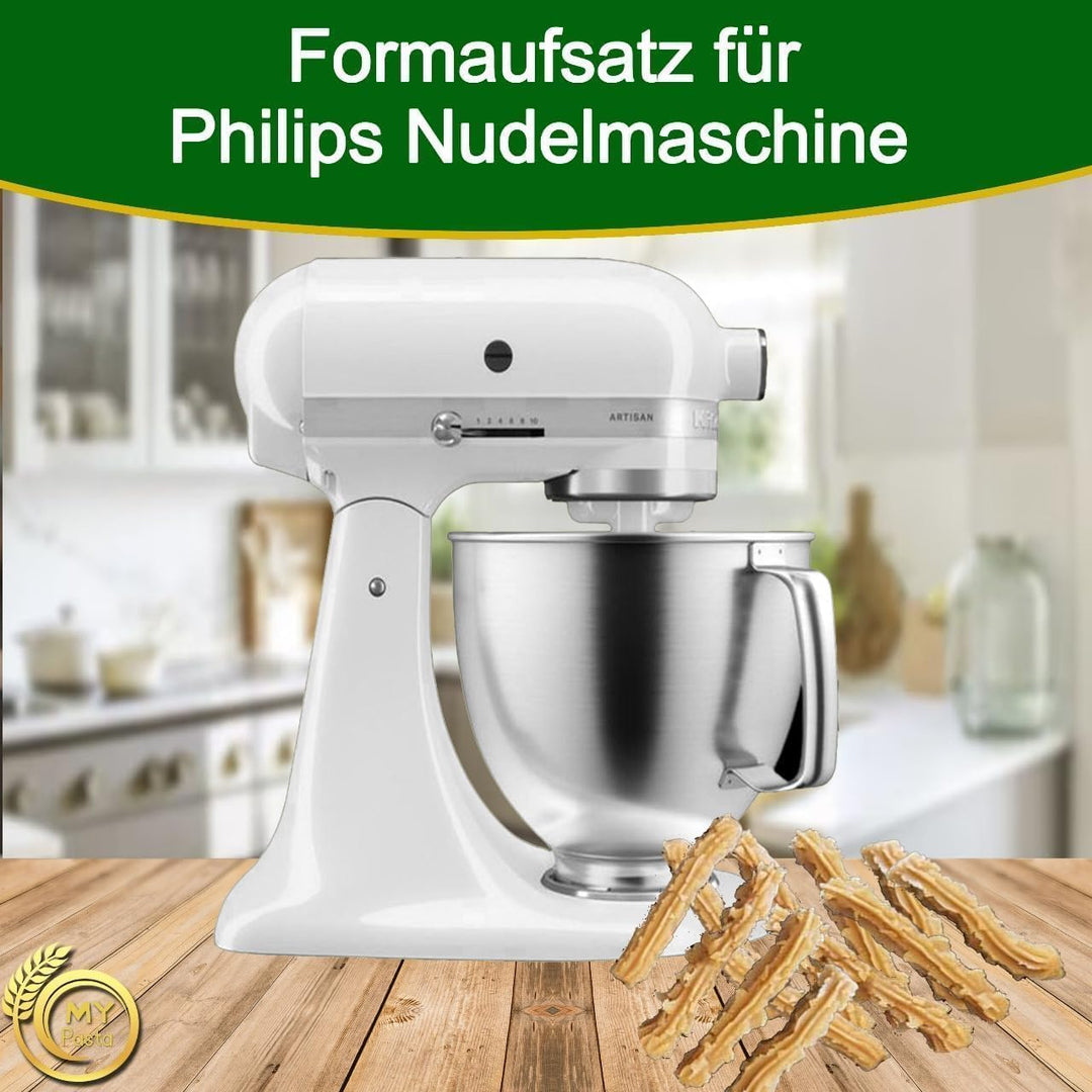 MY PASTA Churros/Spritzgebäck Zubehör geeigent für Kitchenaid Pastamaker Nudelmaschine Pasta Disc ko