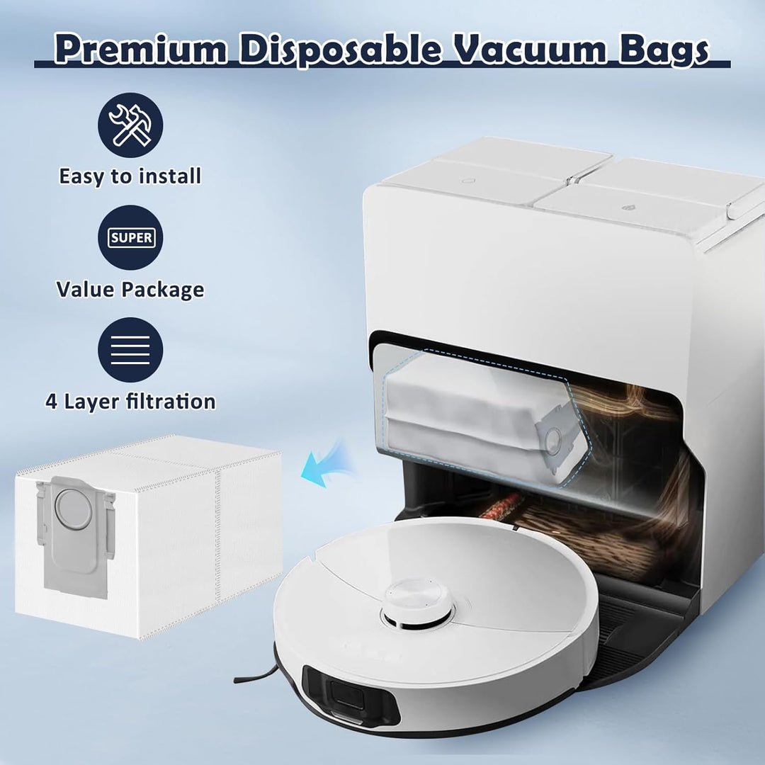 VIEWALL Staubbeutel für Roborock S8 MaxV Ultra, Qrevo S,Qrevo Pro,Qrevo Curv,Qrevo Master,Q Revo,Qre