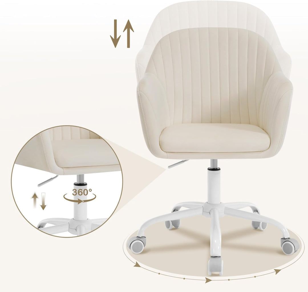 WOLTU Schreibtischstuhl, Bürostuhl ergonomisch, Homeoffice Stuhl höhenverstellbar, Schminkstuhl mit