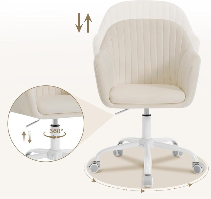 WOLTU Schreibtischstuhl, Bürostuhl ergonomisch, Homeoffice Stuhl höhenverstellbar, Schminkstuhl mit