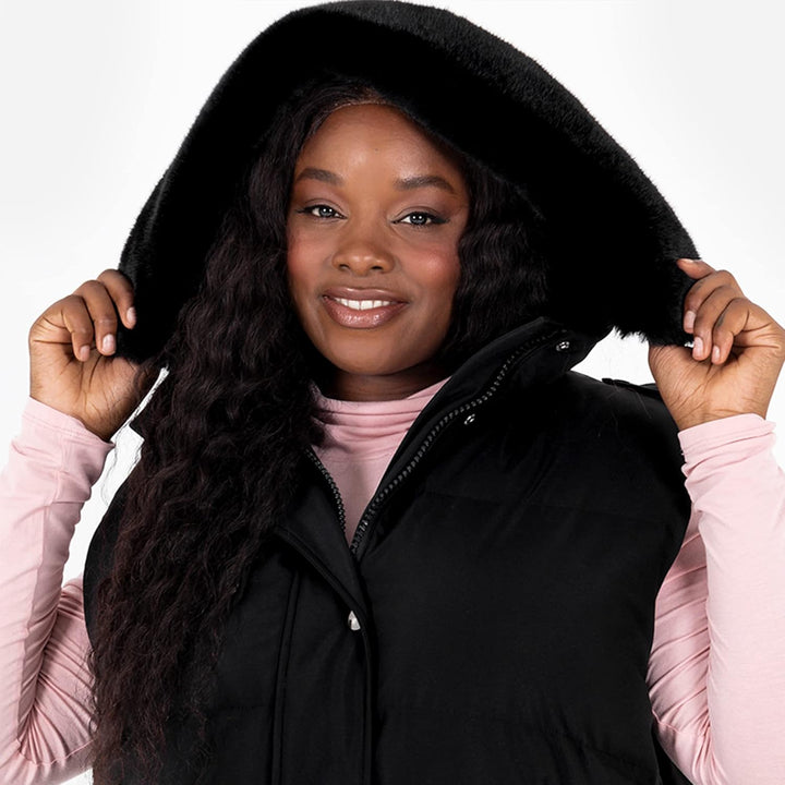 Lovedrobe Damen Ladies Womens Gilet Sleeveless Winter Jacket Coat Body Warmer Plus Size with Belt Po