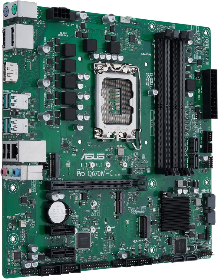 ASUS Pro Q670M-C-CSM Business-Mainboard Sockel Intel LGA 1700 (Micro-ATX, PCIe 4.0, DDR5, Intel-vPro