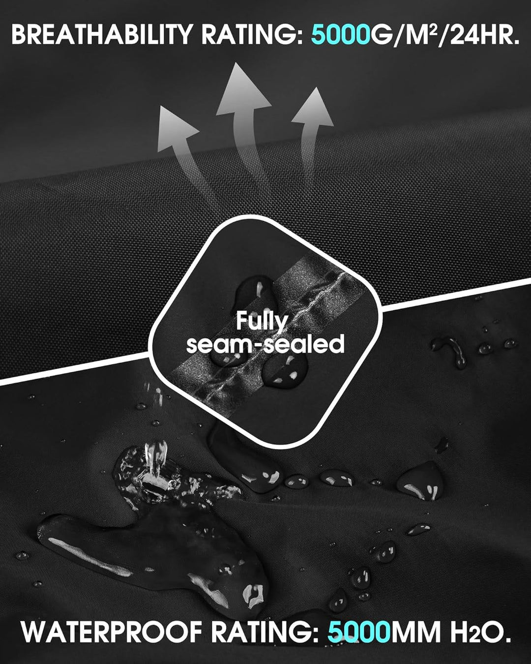 33,000ft Packbare Regenhose Herren Wasserdicht Leichte Fahrrad Überziehhose Winddicht Reflektierende