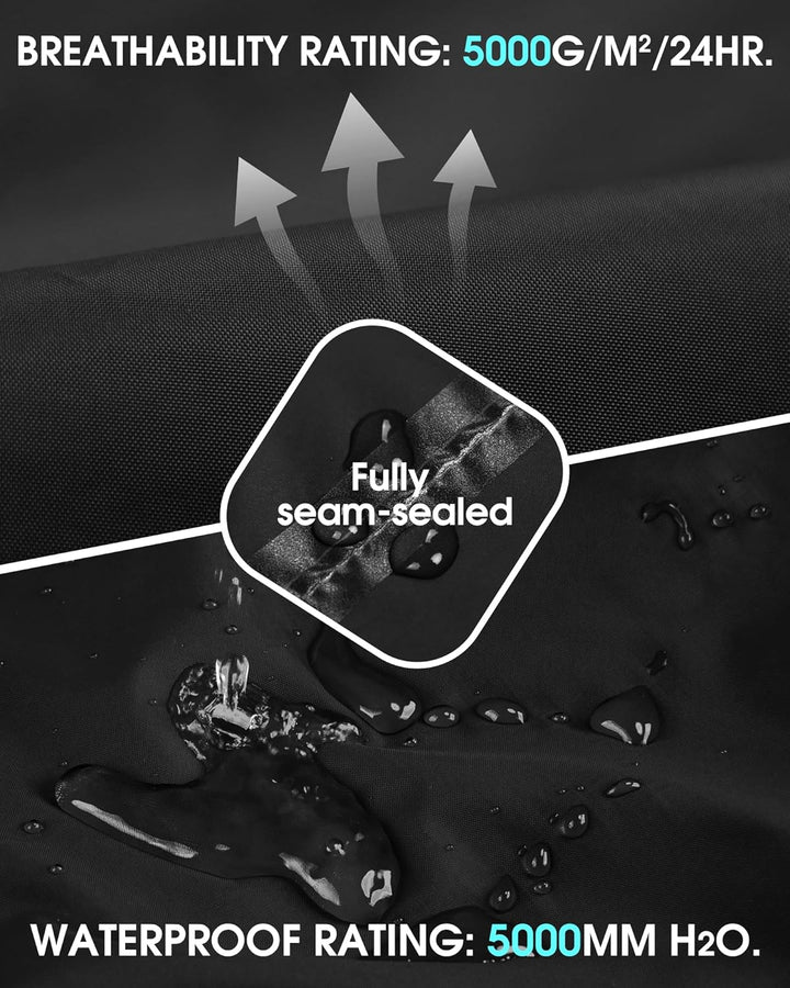 33,000ft Packbare Regenhose Herren Wasserdicht Leichte Fahrrad Überziehhose Winddicht Reflektierende