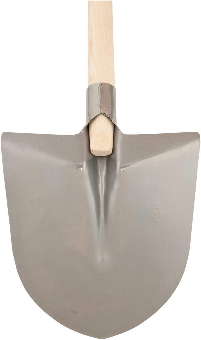 SHW FIRE 59146 Set Frankfurter Schaufel mit Aufbug Silber mit Stiel 130cm + Gärtnerspaten Spaten Tri