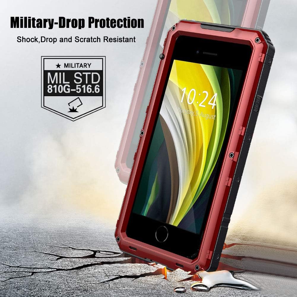 Beeasy für iPhone SE 2020/2022 Hülle, iPhone 8/7 Hülle Wasserdicht Outdoor Case Stossfest Panzerhüll