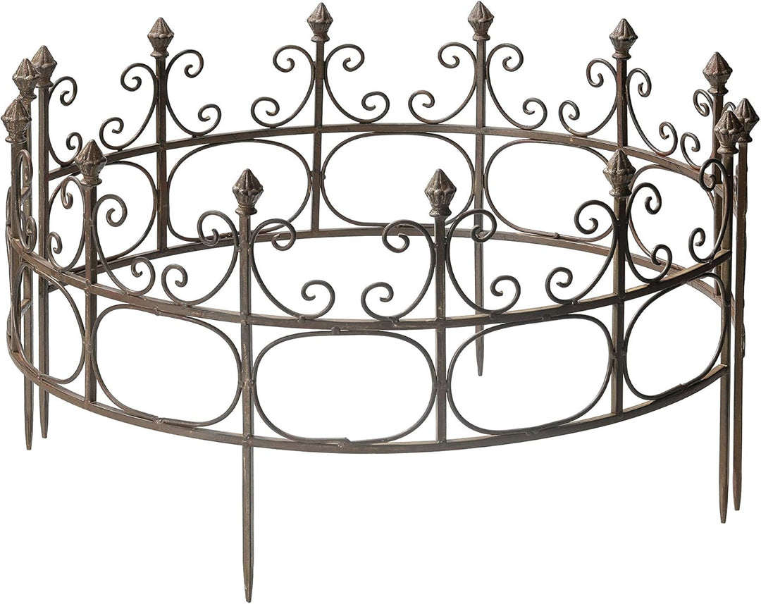 ecosoul Staudenhalter Strauchhalter Gartendeko Rost massiv halbrund Rankhilfe Metall Eisen Rostfarbe