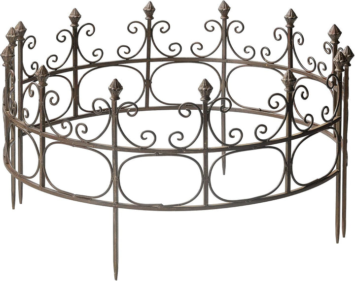 ecosoul Staudenhalter Strauchhalter Gartendeko Rost massiv halbrund Rankhilfe Metall Eisen Rostfarbe