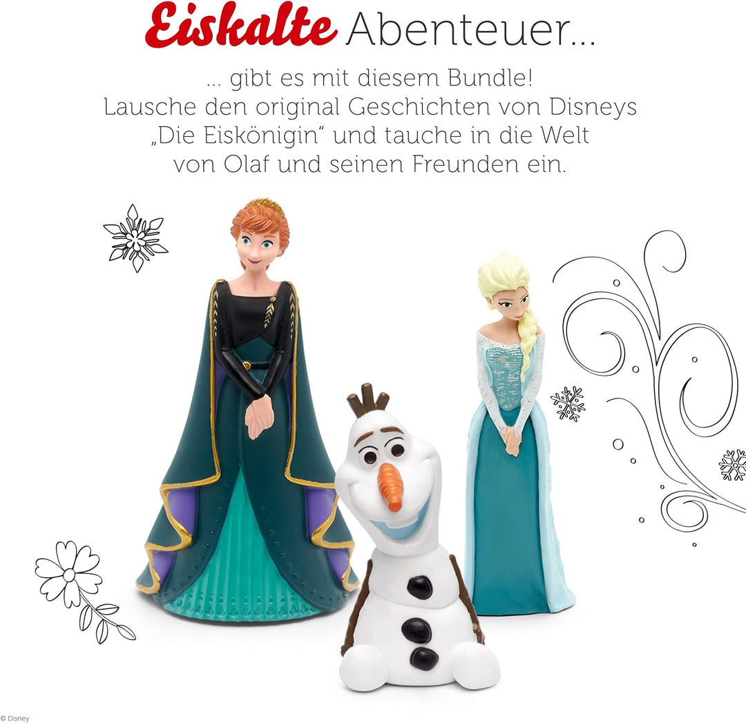 tonies Hörfiguren Bundle für Toniebox, 3 x Disney Eiskönigin Figur – ELSA, Anna & Olaf mit dem Origi