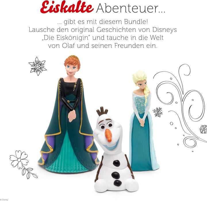tonies Hörfiguren Bundle für Toniebox, 3 x Disney Eiskönigin Figur – ELSA, Anna & Olaf mit dem Origi