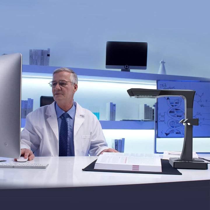 CZUR ET24 Pro Professioneller Buchscanner mit HDMI, 24MP Dokumentenscanner A3 Scanner mit Laser Verf