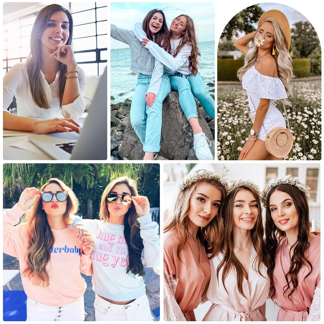 Silk-co Haarteile Echthaar Microring Extensions Echthaar Weich Natürlich Glatt Haarverlängerung 7A H