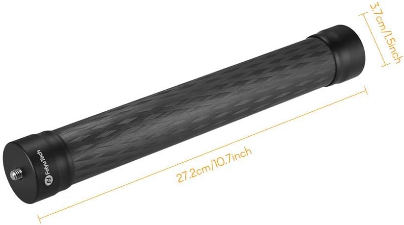 FeiyuTech Kohlefaser-Verlängerungsstange Leichter Stick Einbeinstativ Länge 27,5 cm mit 1/4 '' 3/8 '
