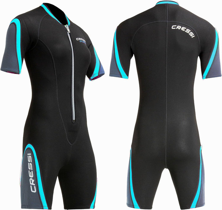 Cressi Lido Lady Shorty Wetsuit 2mm - Damen Neoprenanzug Shorty Neopren 2mm für alle Wassersportarte