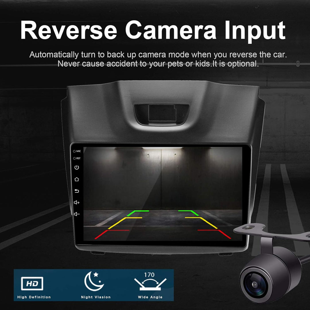 LEXXSON Android 10.1 Autoradio für Isuzu D-MAX 2012-2018, MU-X 2013-2017 | 9-Zoll-AM-FM-Radio mit GP