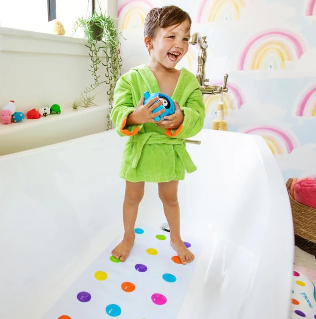 Munchkin Rutschfeste Baby-Badewannenmatte, Anti-Rutsch-Badewanneneinlage mit bunten Luftblasen, sorg