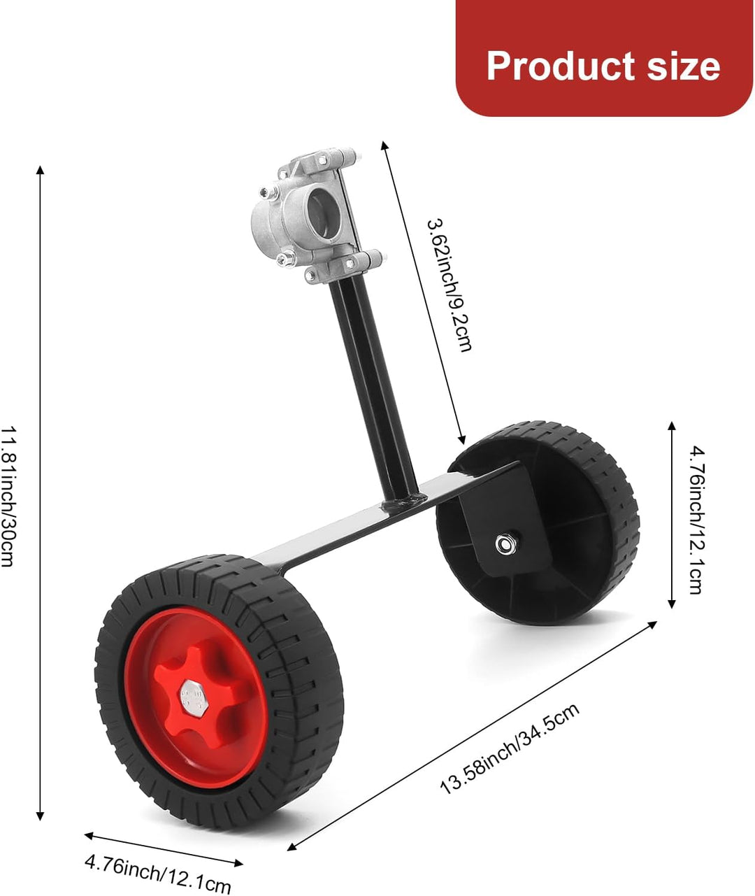 Stützräder Für Trimmer, Universelle Weed Eater-Räder, Verstellbare Hilfsräder Für Mähe, Rad für Rase