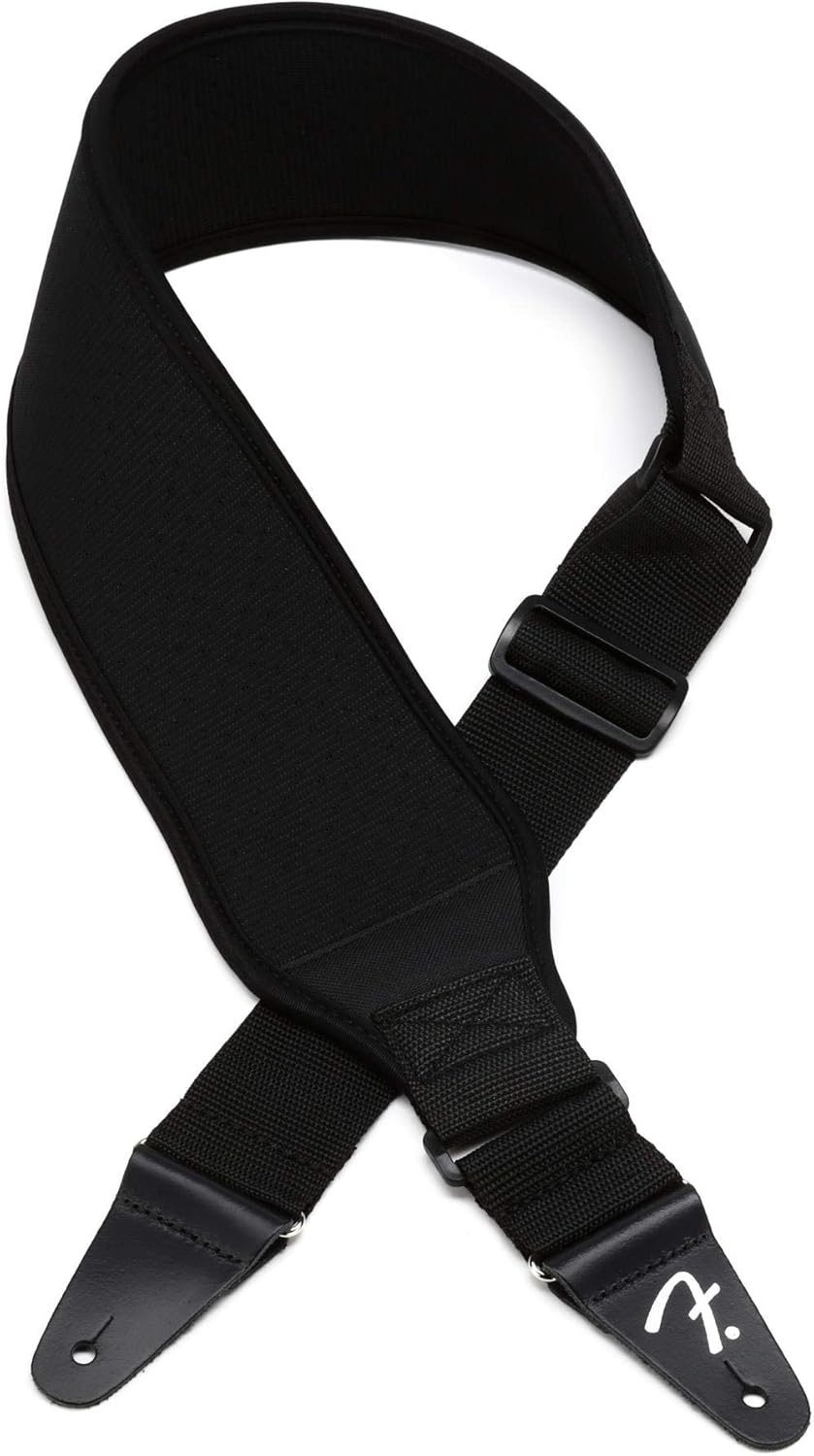 Fender© Swell Neoprene Strap, 7,5cm, Schwarz, Schwarz