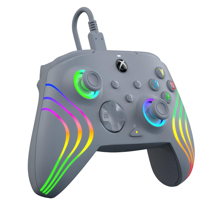 PDP AFTERGLOW XBX WAVE WIRED Controller GREY for Xbox Series X|S, Xbox One, Officially Licensed, Gre