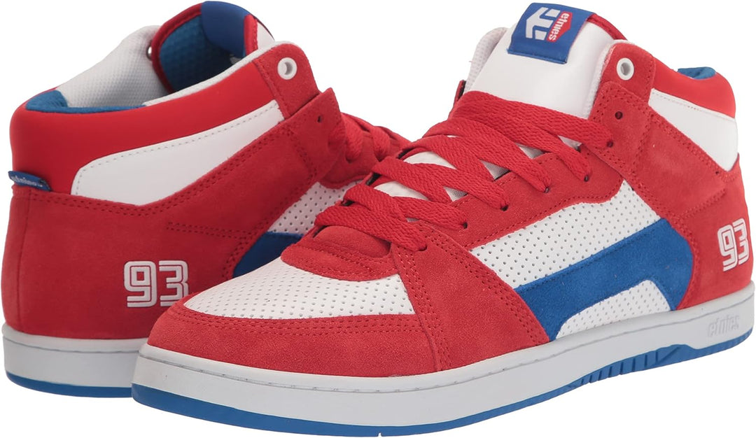 Etnies Herren Mc Rap Hi Top Skateschuh Skate-Schuh 42.5 EU Rot Weiss Blau, 42.5 EU Rot Weiß Bla